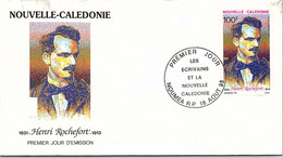 NOUVELLE CALEDONIE - FDC HENRI ROCHEFORT - Yv PA 302 - CACHET PREMIER JOUR NOUMEA 18.8.1993     /2 - Lettres & Documents