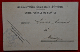 CP De Service 1933 - Administration Communale D'Evelette/Ohey - Ohey