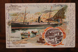 CPA Ak 1902 France Algérie Compagnie De Navigation Mixte Marseille Paquebots Poste Français Départ Port Vendres - Steamers