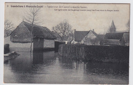 INONDATIONS A MOERZEKE CASTEL  INTERIEUR DE CASTEL A MAREE BASSE - LA LIGNE NOIRE SUR LA GRANGE MONTRE OU L'EAU VIENT A - Hamme