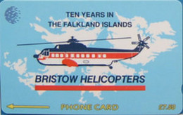 FALKLANDS : 002A L.7.50 BRISTOW HELICOPTERS USED - Falkland Islands