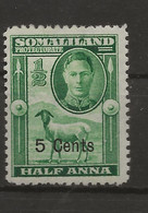 Somaliland, 1951, SG 125, Mint Hinged - Somaliland (Protectoraat ...-1959)