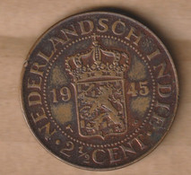 INDIA HOLANDESA 2½ Cents  1945 Bronze • 12.5 G • ⌀ 31 Mm KM# 316, Schön# 10 - Nederlands-Indië