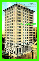 JACKSONVILLE, FLORIDA - HEARD NATIONAL BANK BUILDING - ANIMATED WITH PEOPLES & TRAMWAY- PUB. BY THE H. & W. B. DREW CO - - Jacksonville