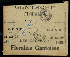 Env. Chèques Postaux: Floralies Gantoises  1928  Vers Le REBUT  18/06/28 - Franchise