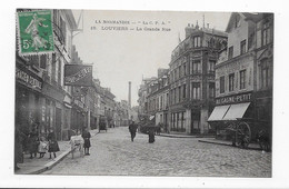 27 LOUVIERS  LA GRANDE RUE  PHARMACIE GARAGE  TRES  BON ETAT    2 SCANS - Louviers