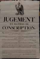 Bruxelles - 1812 - Jugement En Matière De Conscription - Documenti Storici