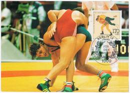 Germany Deutschland 1991 Maximum Card, Fur Den Sport, Ringen Wrestling, Berlin - 1981-2000