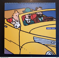 Calendrier TINTIN 2002. Editions Moulinsart, Thème Voitures - Agendas & Calendarios