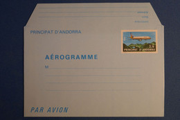 P1 ANDORRE BELLE LETTRE AEROGRAMME ASSEZ RARE 1987 NON VOYAGEE NEUVE 3.70 - Luchtpost