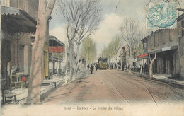 / CPA FRANCE 13 "Luynes, Le Centre Du Village" / TRAMWAY - Luynes
