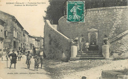 CPA FRANCE 34 "Gignac, Fontaine Carrière, Avenue De Montpellier" - Gignac