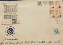 A) 1926, CUBA, FDC, INAUGURATION OF THE SOCIAL HOUSE OF PHILATELIA, STAMPS WITH OVERPRINT - Covers & Documents