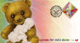 AFRIQUE DU SUD. N°1143 Sur Enveloppe 1er Jour De 2001. Ours En Peluche/Lutte Contre Les Abus Envers Les Enfants. - Puppen