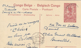 Congo Belge Entier Postal Illustré Pour La Belgique 1920 - Ganzsachen