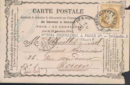 FRANCE : Carte Précurseur Datée Du 18/10/73 De ERQUELINES à PARIS - - Precursor Cards