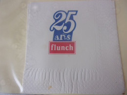 SERVIETTE PUBLICITAIRE    25 ANS DE FLUNCH - Company Logo Napkins