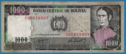 BOLIVIA 1.000 Pesos Bolivianos D.25.06.1982 # C00479207 P# 167 - Bolivie