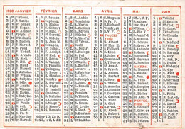 CALENDRIER 1890 - Tamaño Pequeño : ...-1900