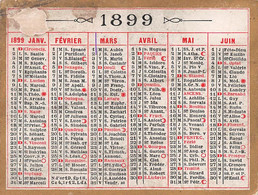 CALENDRIER 1899 - Formato Piccolo : ...-1900