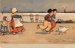 Illustrateur:  Parkinson     Jeunes Garçons Courant, Corde; Oie.   (voir Scan) - Parkinson, Ethel