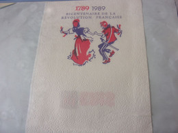 SERVIETTE PUBLICITAIRE  BICENTENAIRE DE LA REVOLUTION FRANCAISE  17 89 1989 - Reclameservetten