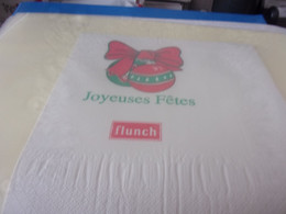 SERVIETTE PUBLICITAIRE FLUNCH JOYEUSES FETES - Servilletas Publicitarias