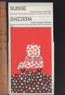Delcampe - Carte Routière De La Suisse / Office Du Tourisme 1969  /  1cm = 5km / 14 Volets - Strassenkarten