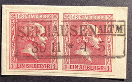 Preussen Mi. 10 B LUXUS-QUALITÄT Paar 1858 1 Sgr Stpl SEEHAUSEN ALTM (Sachsen Magdeburg Osterburg - Used