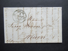 GB 31.7.1834 Forwarded Letter Aus London Via Calais Forwarder Nach Rouen Mit Ank. Stempel Faltbrief Mit Inhalt - ...-1840 Vorläufer