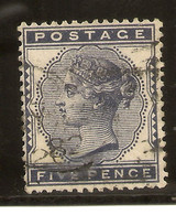 INGLATERRA  Yvert  71 (º)  5 Peniques Azul  1880/1881  NL997 - Unused Stamps