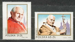 POLAND MNH ** 2681-2682 VISITE PAPE JEAN PAUL II EN POLOGNE Religion - Mère Teresa