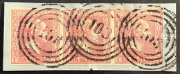 Preussen Mi.10a SELTEN MIT NR-STEMPEL 1858 1 Sgr 3er Streifen Stempel 103 BERLIN - Oblitérés