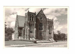 Independence, Missouri, USA, "L. D. S. (Latter Day Saint) Stone Church , Pre-1951 Real Photo Postcard - Independence