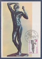 Europa Sculptures CEPT N°1789 Carte Postale Premier Jour Paris 20.04.74 "l'Age D'Airain" De Rodin 1840-1917 - 1974