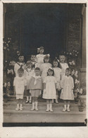 LYON ECOLE LA SALLE CARTE PHOTO 28/06/1917 COMMUNION PHOTOGRAPHE A DEMIERRE CALUIRE RHONE RARE - Sonstige & Ohne Zuordnung