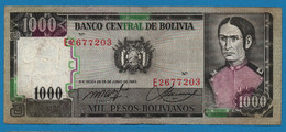 BOLIVIA 1.000 Pesos Bolivianos D.25.06.1982 # E2677203 P# 167 - Bolivië