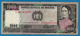 BOLIVIA 1.000 Pesos Bolivianos D.25.06.1982 # E39042332 P# 167 - Bolivien