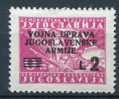 Litorale Sloveno - 2 Lire Sass. 69 ** - Occup. Iugoslava: Litorale Sloveno