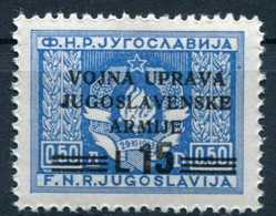 Litorale Sloveno - 15 Lire Sass. 74 ** - Yugoslavian Occ.: Slovenian Shore
