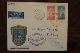 Danmark 1939 Danemark Cover Air Mail Par Avion Luftpost Flugpost 10 øre + 15 øre - Briefe U. Dokumente