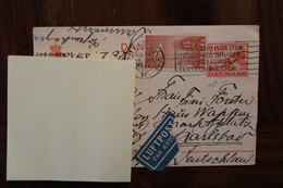 Danmark 1938 Danemark Cover Air Mail Par Avion Luftpost Flugpost Karlsbad Germany - Briefe U. Dokumente