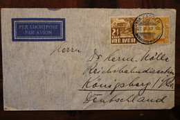 Nederl Indie 1937 Makasser Cover Air Mail Par Avion Luftpost Flugpost Germany Netherland Nederland Hollande Indonesia - Nederlands-Indië