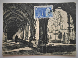 Carte Maximum Abbaye De Saint Wandrille  842 Cachet Centenaire De L'abbaye 1949 - Otros & Sin Clasificación