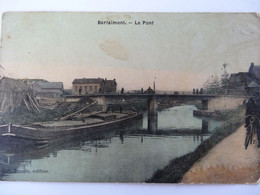 BERLAIMONT LE PONT CARTE TOILEE COLORISEE - Berlaimont