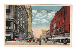 Minneapolis, Minnesota, USA, "7th Street Looking North From Nicollet Ave, Minneapolis, Minn.", Stores, Old WB Postcard - Minneapolis