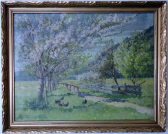 LaZooRo: Lonny "von" Plänckner 1863 - 1925 München 1916 Oil On Canvas - Countryside - Olii