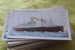 Chromo Wills Bateau Paquebot  " R.M.S Nieuw Amsterdam  "  N° 21 America Line Of Rotterdam - Wills