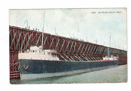 Duluth, Minnesota, USA, "7561 Ore Docks, Duluth, Minn.", Steamship At The Docks, 1912 Postcard - Duluth