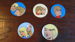 RIC HOCHET 5 POGS OFFERT PAR SKIPPIES MILKY WAY    TIBET DUCHATEAU - Ric Hochet